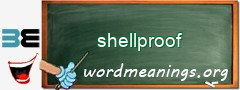 WordMeaning blackboard for shellproof